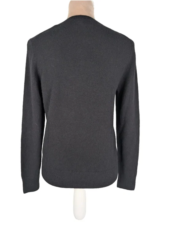 NWT Quince Mongolian Cashmere Crewneck Sweater Size Small Black Classic Preppy - Picture 4 of 10